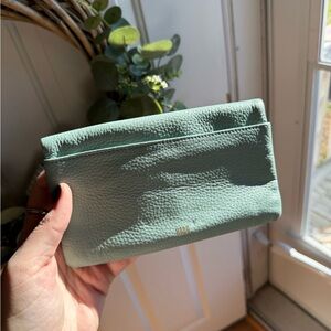 HOBO Mint Green Leather Wallet